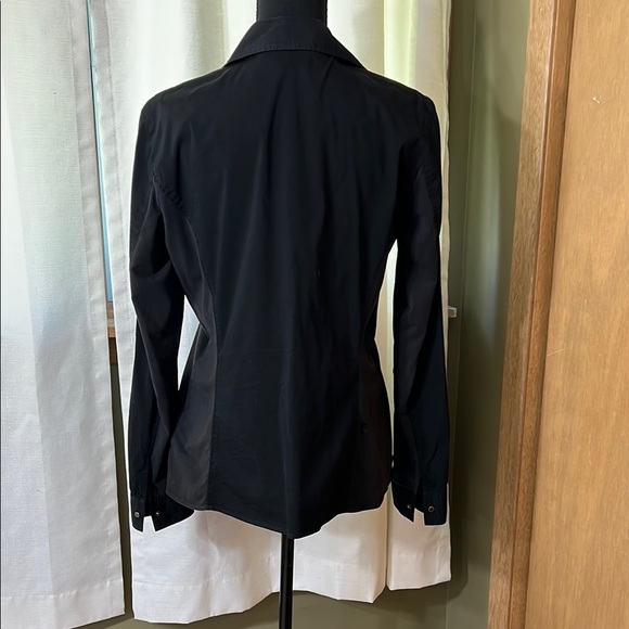 Lafayette 148 New York Black Button Down Shirt - Picture 4 of 6